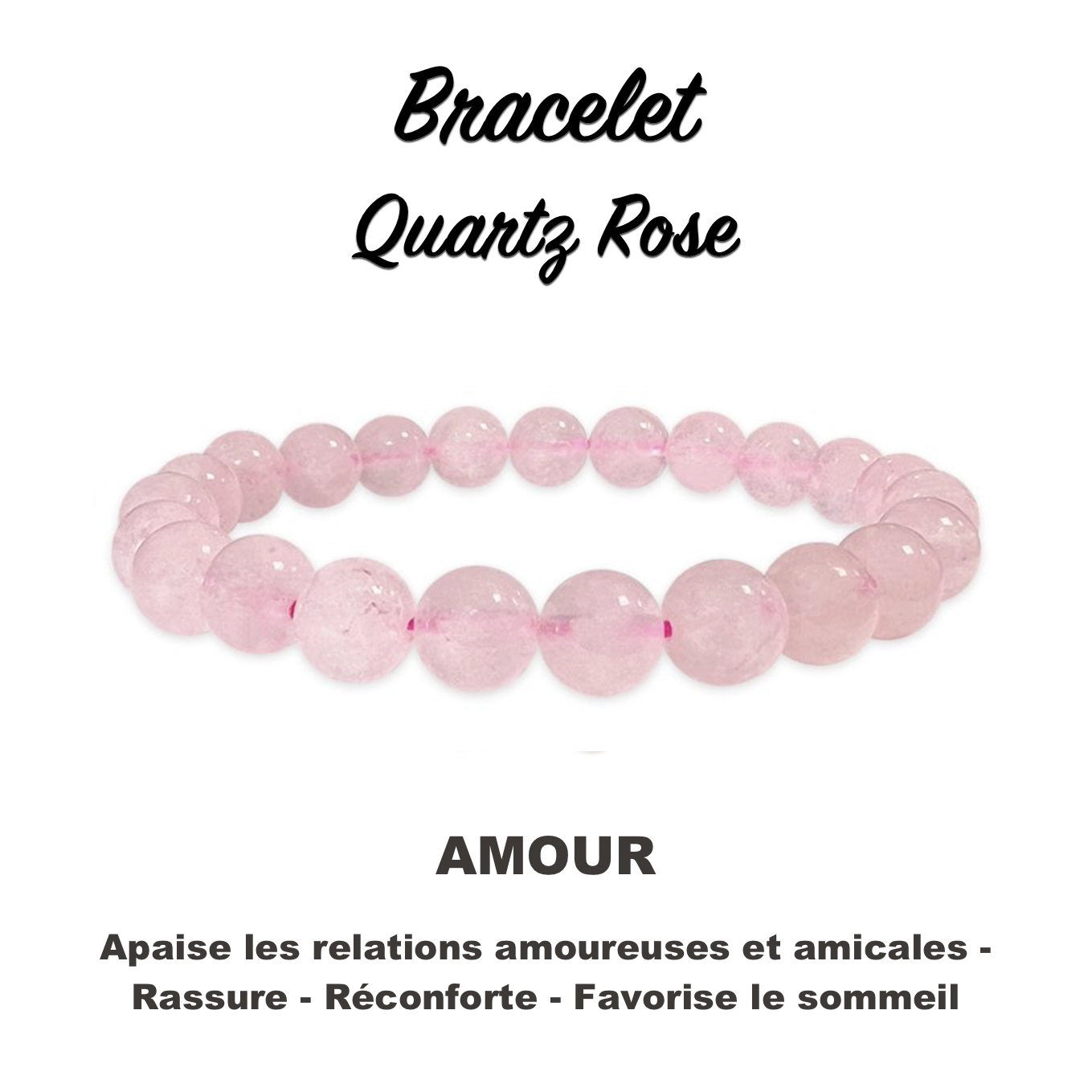 bracelet quartz rose