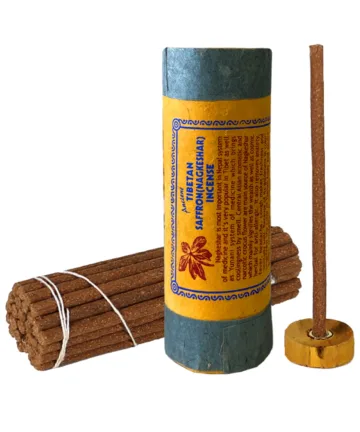 Encens Tibétain "Safran Naturel" + Porte-Encens