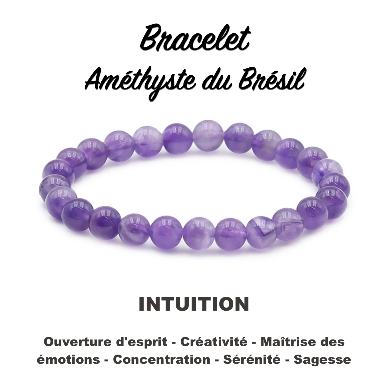bracelet intuition améthyste
