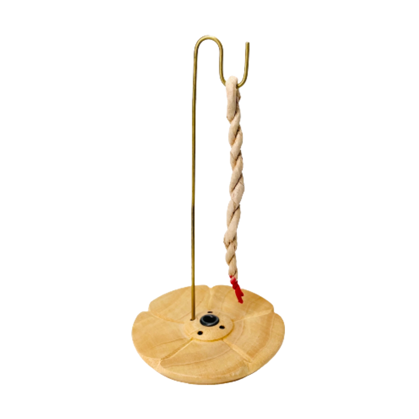 Porte-Encens Cordes en Bois Rond Ciselé encens Népalais BOIS SIMPLE