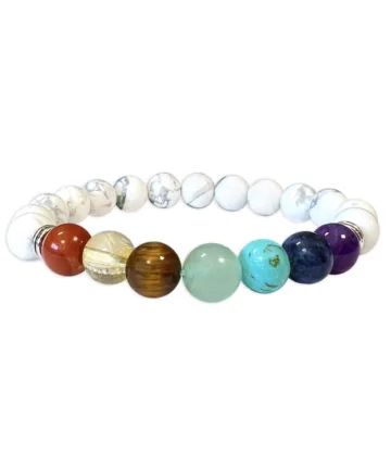 Bracelet 7 Chakras Howlite - A «Sérénité»