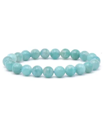 Bracelet Amazonite des États-Unis - AA «Cœur des Anges»