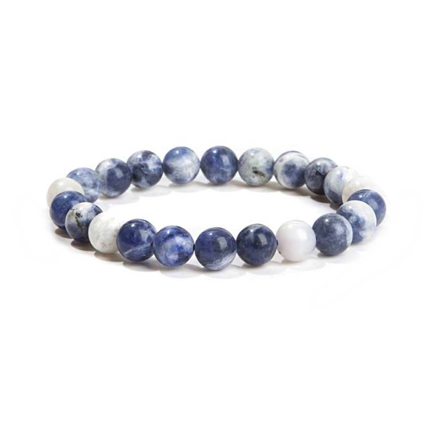 bracelet sodalite blanc et bleu