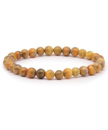 Le Bracelet Jaspe Bumblebee "Forge de Vulcain", inspiré par les couleurs vibrantes du bourdon, provient des volcans actifs de Java. Ce minéral rare incite à l'exploration de nouveaux horizons, aide à fixer et atteindre des objectifs, et favorise la paix intérieure.