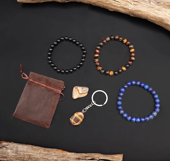 kit coffret coffret découverte lithothérapie braclet pierre masculin