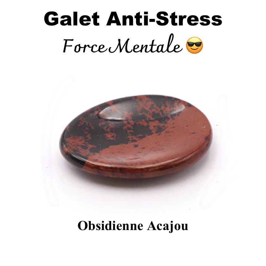 pierre obsidienne acajou